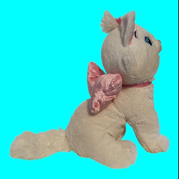 Disney Aristocats Marie Plush Toy Stuffed Animal 12" White And Pink Disney Store - Picture 8 of 10